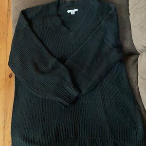 Black v neck sweater
